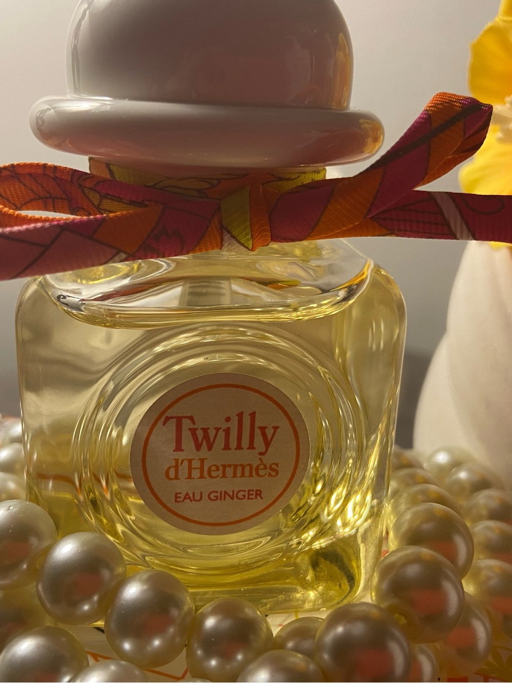 Hermès Twilly d'Hermès Eau Ginger - Yellow Bottle with Pink-Orange Scarf